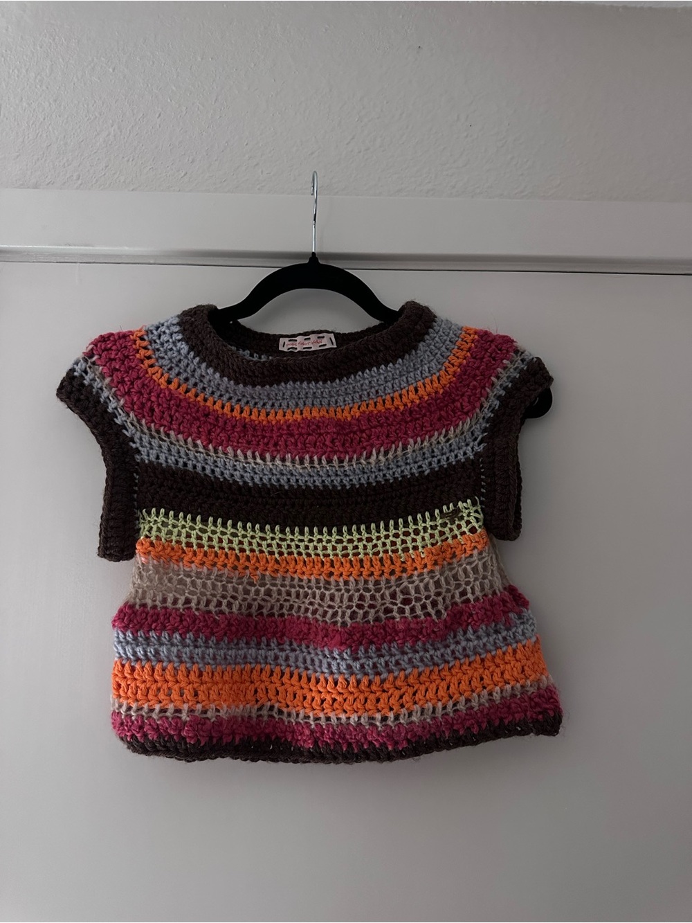 Handmade Crochet Striped Top